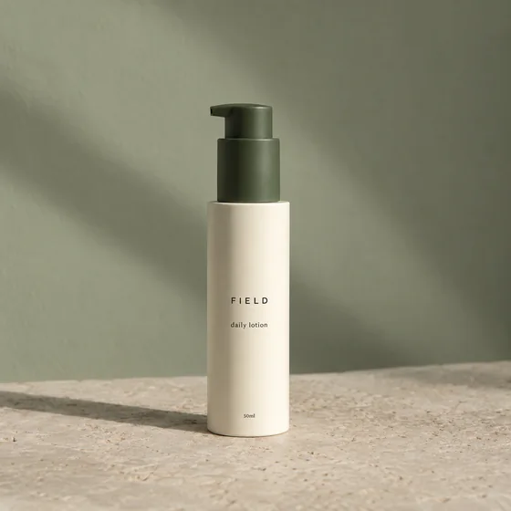 FIELD daily lotion in soft studio light
