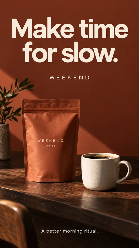 WEEKEND coffee campaign: Make time for slow.